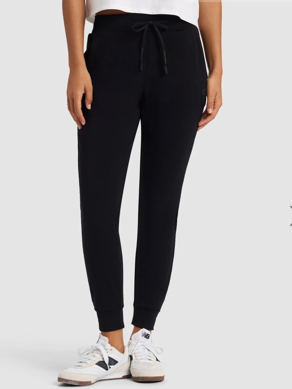 COZY EARTH‎ Women's Brushed Bamboo Joggers Black Loungewear Small